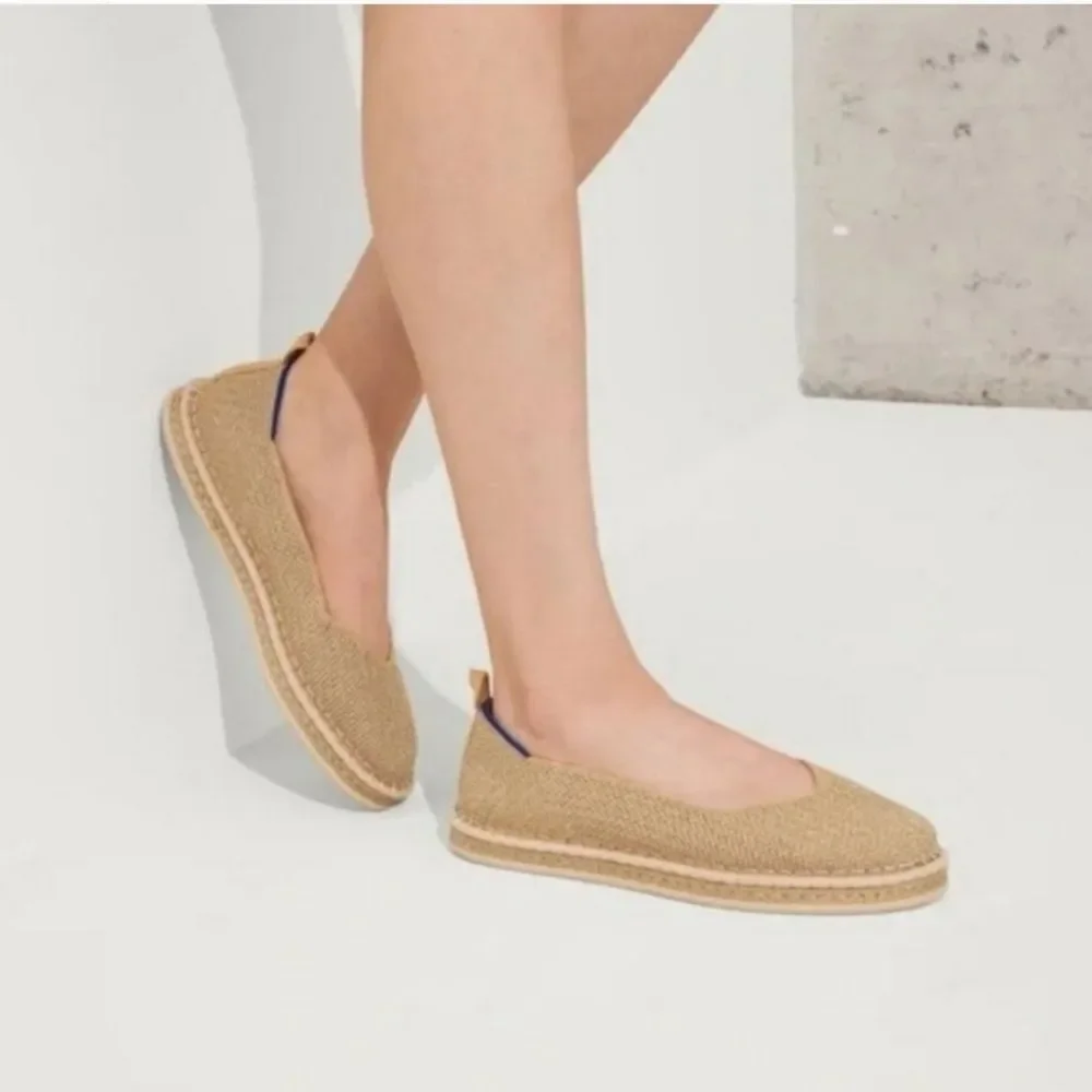 🆕️🥿ROTHY'S The Espadrille,  Gold Diamond Metallic - Size 13
